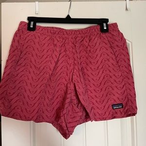 Pink Patagonia shorts.